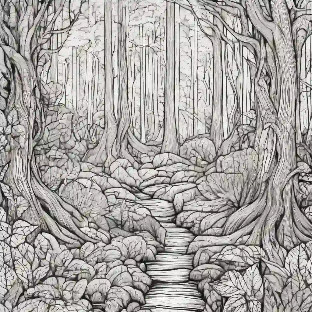 Mysterious Forests coloring pages